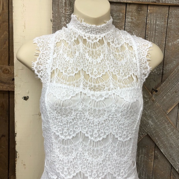 Free People NWT  White Lace Shower Dress - Picture 5 of 8